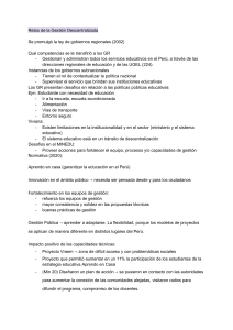 Gestión Descentralizada en Educación: Retos y Desafíos en Perú