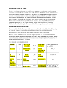 Propiedades del Cobre: Físicas, Mecánicas y Químicas