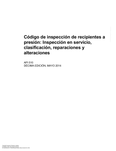 API 510: Inspección de Recipientes a Presión