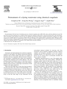 Dyeing Wastewater Pretreatment: Chemical Coagulants