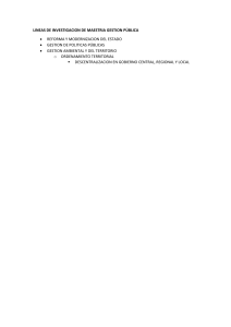 Líneas de Investigación Maestría Gestión Pública