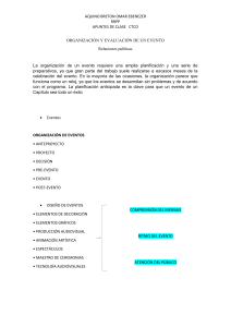 Organización y Evaluación de Eventos: Apuntes de Clase RRPP