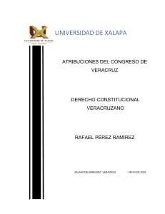 Atribuciones del Congreso de Veracruz: Tesis Derecho Constitucional