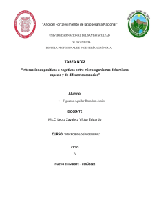 Interacciones Microbianas: Tarea de Microbiología