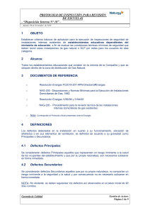 Protocolo Inspección Instalaciones Gas Escuelas