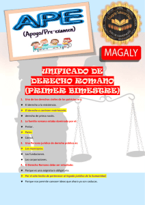 Examen Derecho Romano - Primer Bimestre