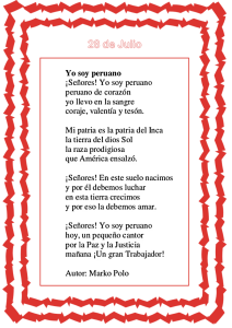 Poema Patriótico Peruano: Yo Soy Peruano