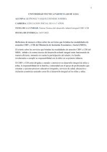 Servicios CIBV y CDI en Ecuador: Análisis del Desarrollo Infantil