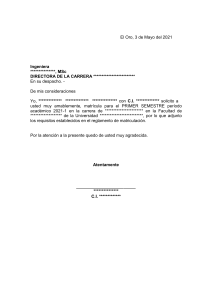 Solicitud de Matrícula Universitaria 2021-1