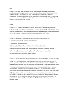 Estatuto Orgánico Pemex: Abastecimiento y Contrataciones