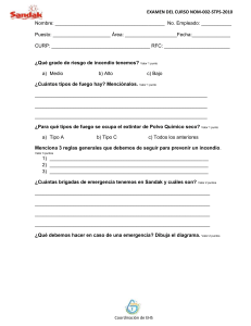 Examen de Seguridad Contra Incendios NOM-002-STPS-2010