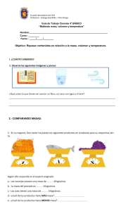 Guía Ciencias 4° Básico: Masa, Volumen y Temperatura