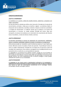 Enseñanza, Aprendizaje y Pedagogía: Conceptos Clave