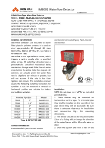 IM6001 Waterflow Detector Installation Manual