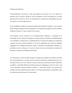Propuesta de Desarrollo Sostenible y Cultura Ambiental