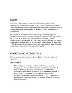 El Clima: Definición, Clasificación y Factores Climáticos