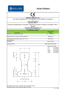 Ficha Técnica Vigueta Pretensada T18