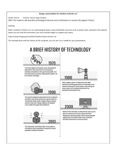 Electric Car History Timeline - 4th Grade Presentation