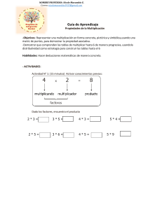 Guía de Multiplicación: Propiedades Asociativa y Distributiva