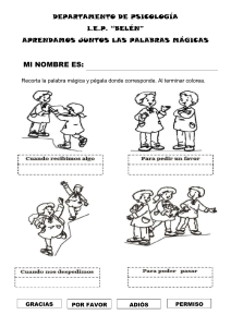 Palabras Mágicas: Hoja de Trabajo para Niños