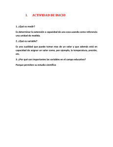Medición y Variables: Actividad Educativa