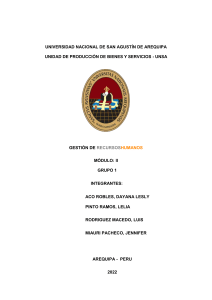 Gestión de RRHH y Seguridad Laboral - UNSA
