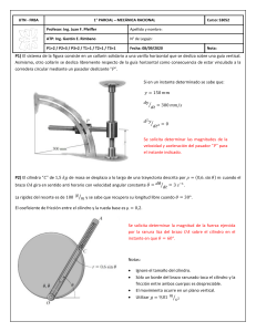 Examen Mecánica Racional UTN-FRBA: Dinámica y Vibraciones