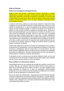 Ética, Política y Democracia Moderna: Análisis Filosófico