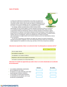 Hoja de Trabajo: Extinción de Dinosaurios y Teoría del Frío
