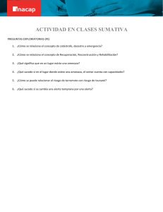 Actividad en Clases: Catástrofes y Riesgos
