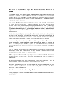 La Asunción de María: Relato de San Juan Damasceno