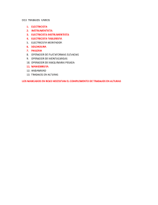 Lista de Trabajos Varios: Electricista, Soldadura y Más