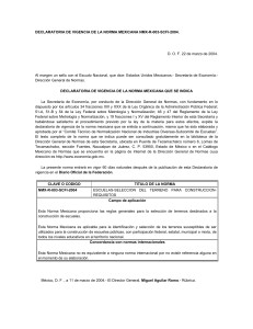NMX-R-003-SCFI-2004: Requisitos Selección Terrenos Escolares