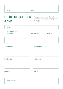 Plan de Debate en Sala: Guía para Estudiantes