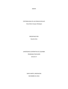 Epistemología y Constructivismo en Ciencias Sociales
