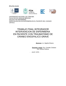 TCE Grave: Intervención de Enfermería en Cuidados Críticos
