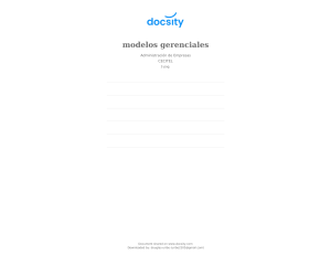 Modelos Gerenciales: Administración de Empresas