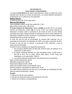 Costeo Estándar: Caso Práctico Casa Simón C.A.