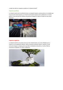 Impactos sociales de la industria textil: análisis