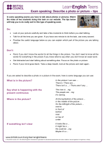 Exam Speaking: Describe a Photo - Tips for Teens