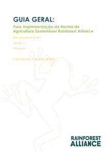 Guia Rainforest Alliance: Agricultura Sustentável