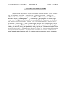 Formación de Empleados: Necesidad Organizacional
