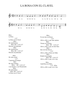 La Rosa con el Clavel: Partitura Musical Folclórica