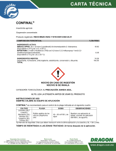 CONFINAL®: Ficha Técnica Insecticida Agrícola