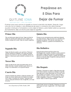 Guía de 5 Días Para Dejar de Fumar | Español