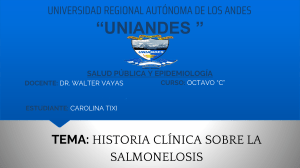 Historia Clínica de Salmonelosis: Estudio de Caso y Tratamiento