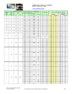 PESO TUBERIAS ASTM A 36