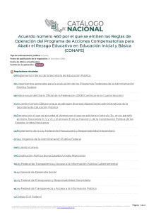 Acuerdo CONAFE: Reglas de Operación Rezago Educativo