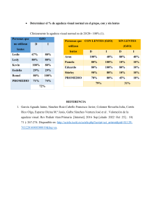Agudeza Visual: Datos y Análisis con y sin Lentes