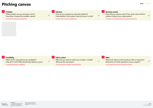 Pitching Canvas: Structure Your Business Pitch
